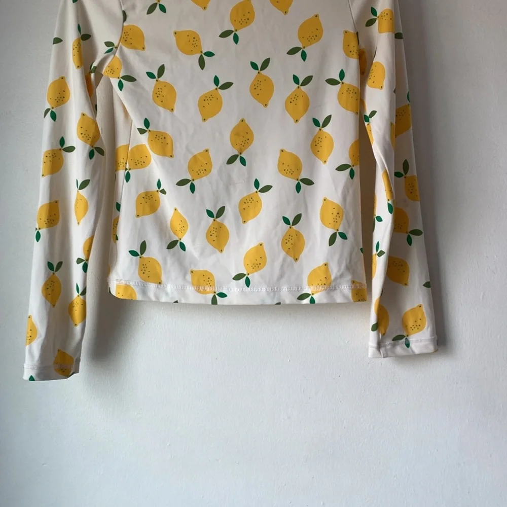 Hanna Andersson 12 Kids Lemon Print Rashguard